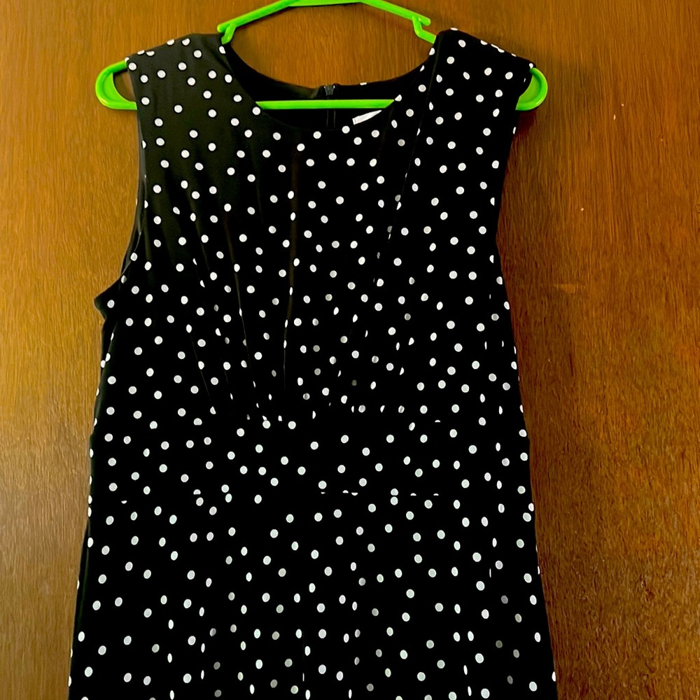 Black and white polkadot dress